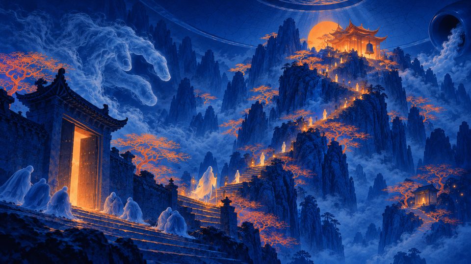 Concept art for Temple in a Teapot
